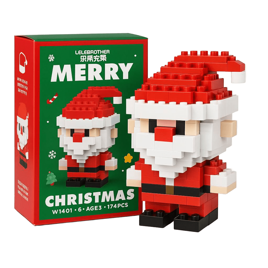Christmas Micro-Brick Figures